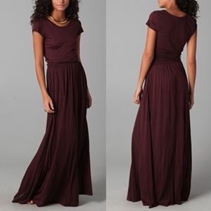 Heather Maxi Tee Dress in Berry